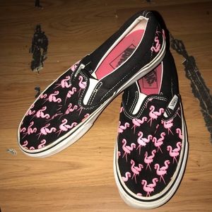 Vans with flamingos size 8.5 women’s